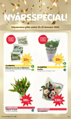 Tulpaner 12-pack, Sverige, mixade färger - Förhandsvisning av reklamblad från butik Hemköp aktuell från 29.12.2025 | Sida: 6
