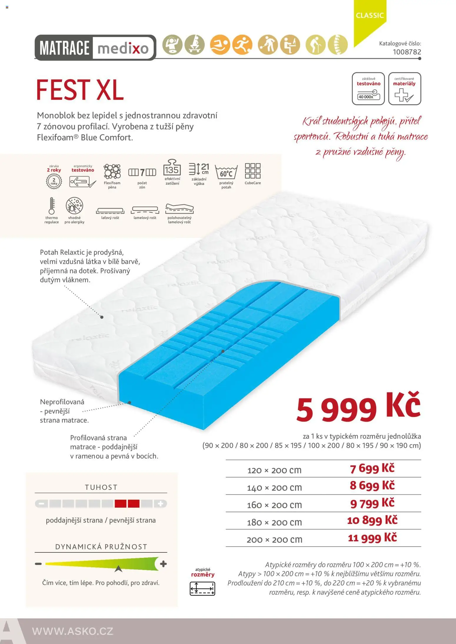 ASKO nábytek leták - Nabídka matrací od 01.01.2026 | Strana: 34 | Produkty: Matrace, Rošt