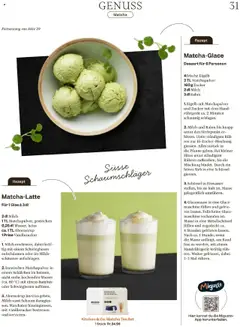 Matcha-Glace, Dessert für 6 Personen ab 06.10.2025 gültig | Seite: 31 | Produkte: Rührgerät, Glace, Milch, Tee