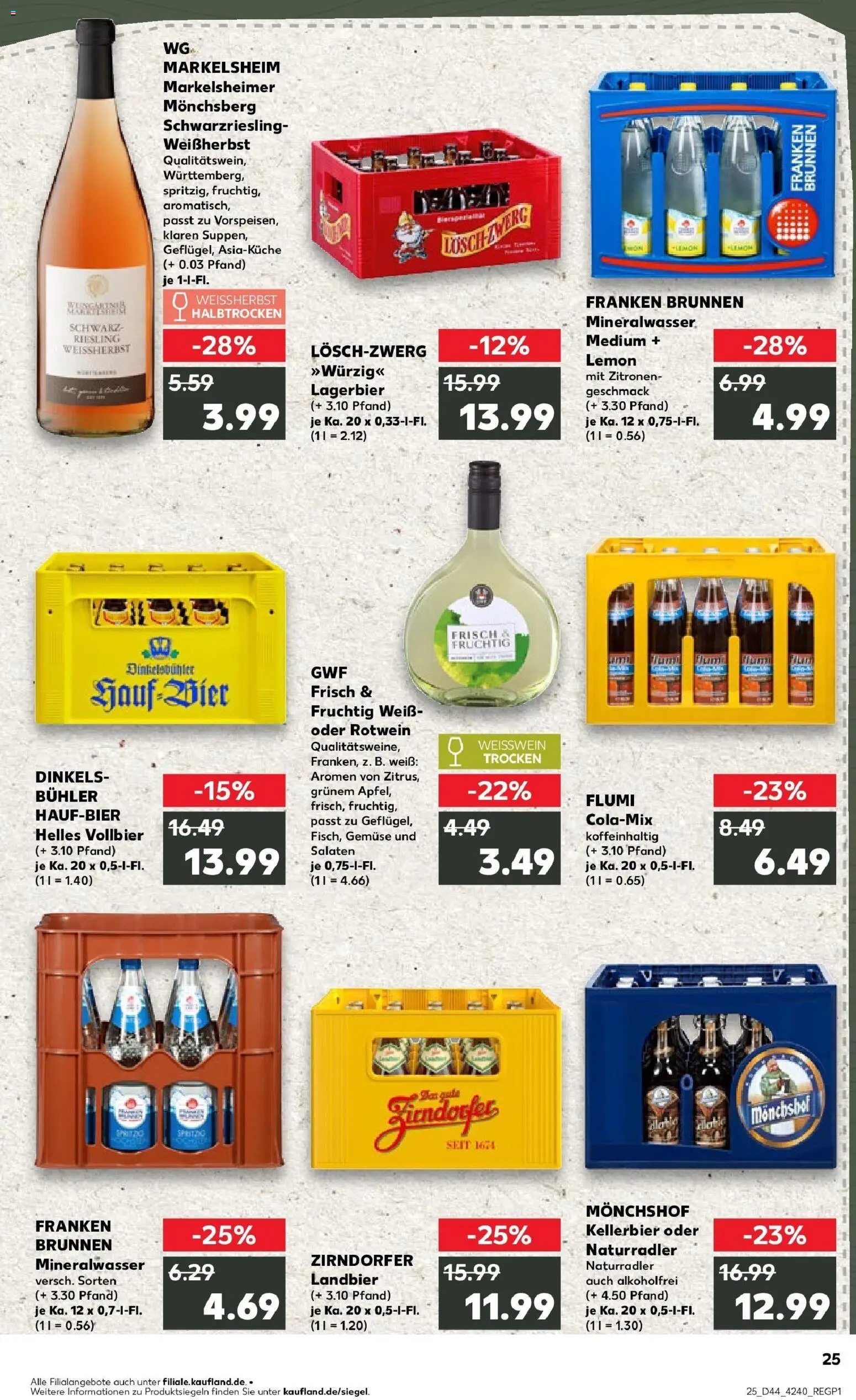 Kaufland prospekt Feuchtwangen	 – gültig ab 30.10.2025 | Seite: 25 | Produkte: Monchshof, Cola, Rotwein, Zitronen