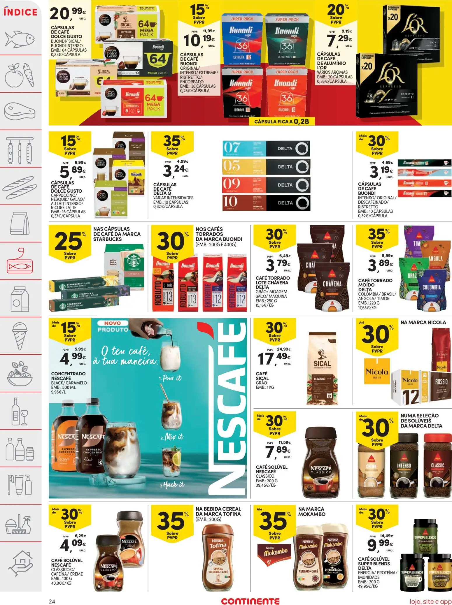 Continente folheto │ válido de 28.04.2026 | Página: 24 | Produtos: Capsulas dolce gusto, Nestlé, Dolce gusto, Cereais