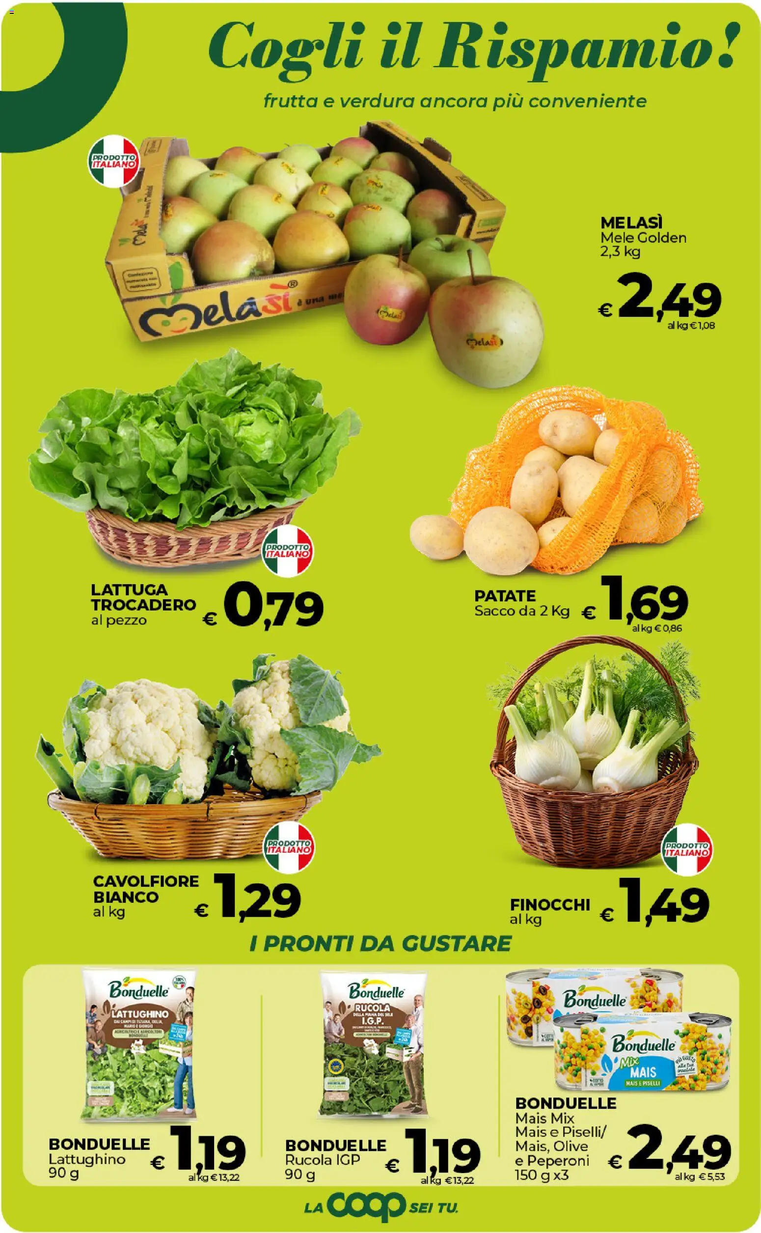 Volantino COOP del 17.01.2026 | Pagina: 16 | Prodotti: Patate, Cavolfiore, Finocchi, Lattuga