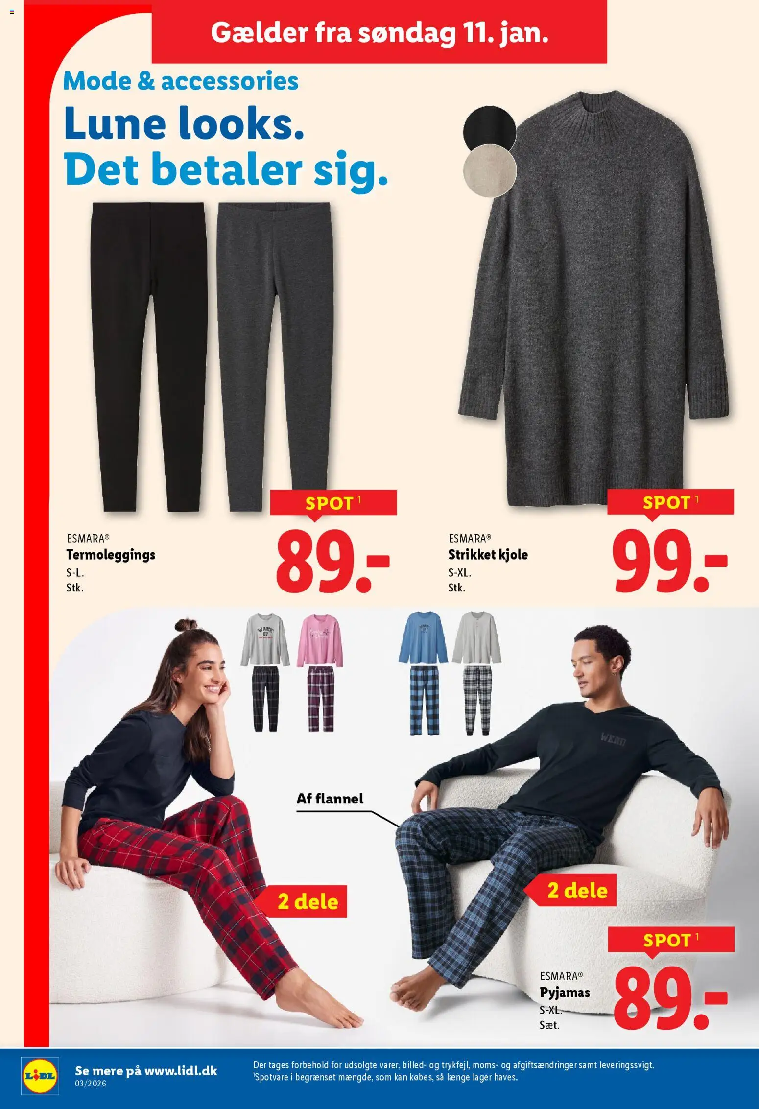 Lidl tilbudsavis – gyldig fra 11.01.2026 | Side: 34 | Produkter: Pyjamas, Kjole, Søm