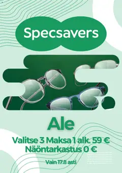 Katso Specsavers tarjoukset voimassa alkaen 21.07.2025