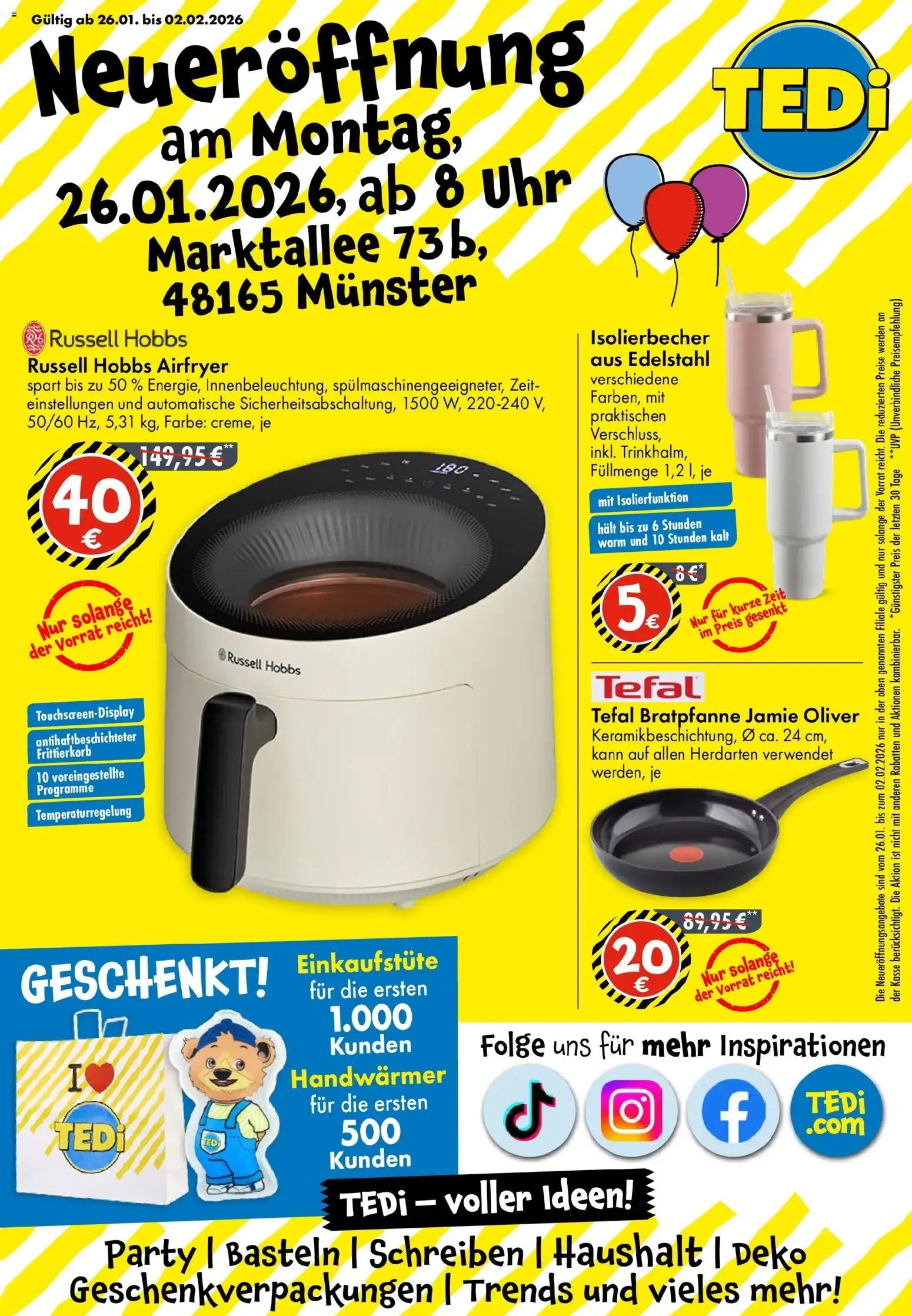 TEDi Prospekt 	 – gültig ab 26.01.2026 | Seite: 1 | Produkte: Uhr