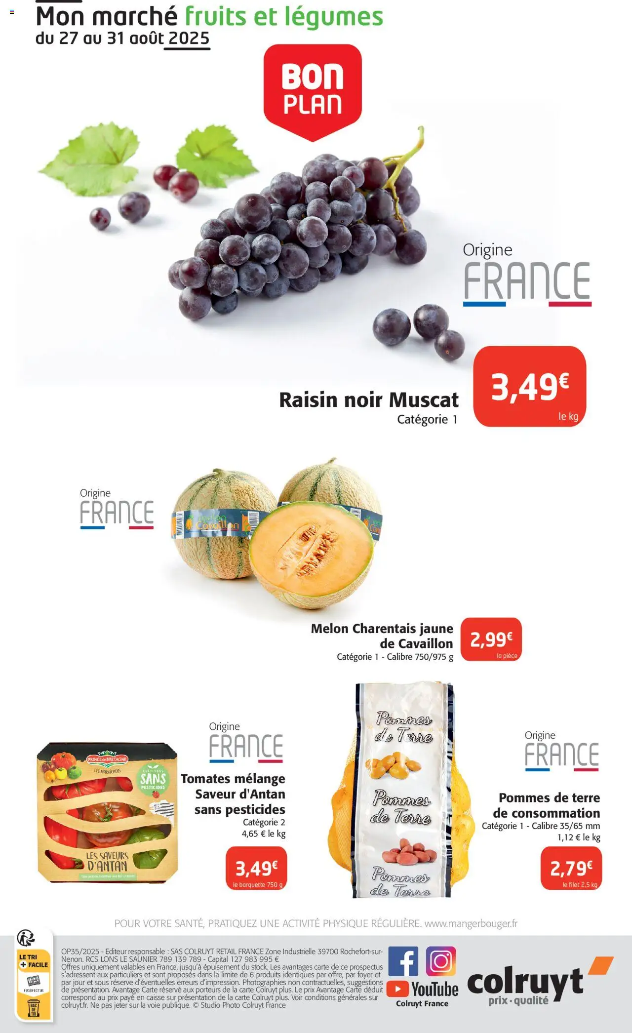  | Page: 32 | Produits: Melon, Raisin, Pommes, Tomates