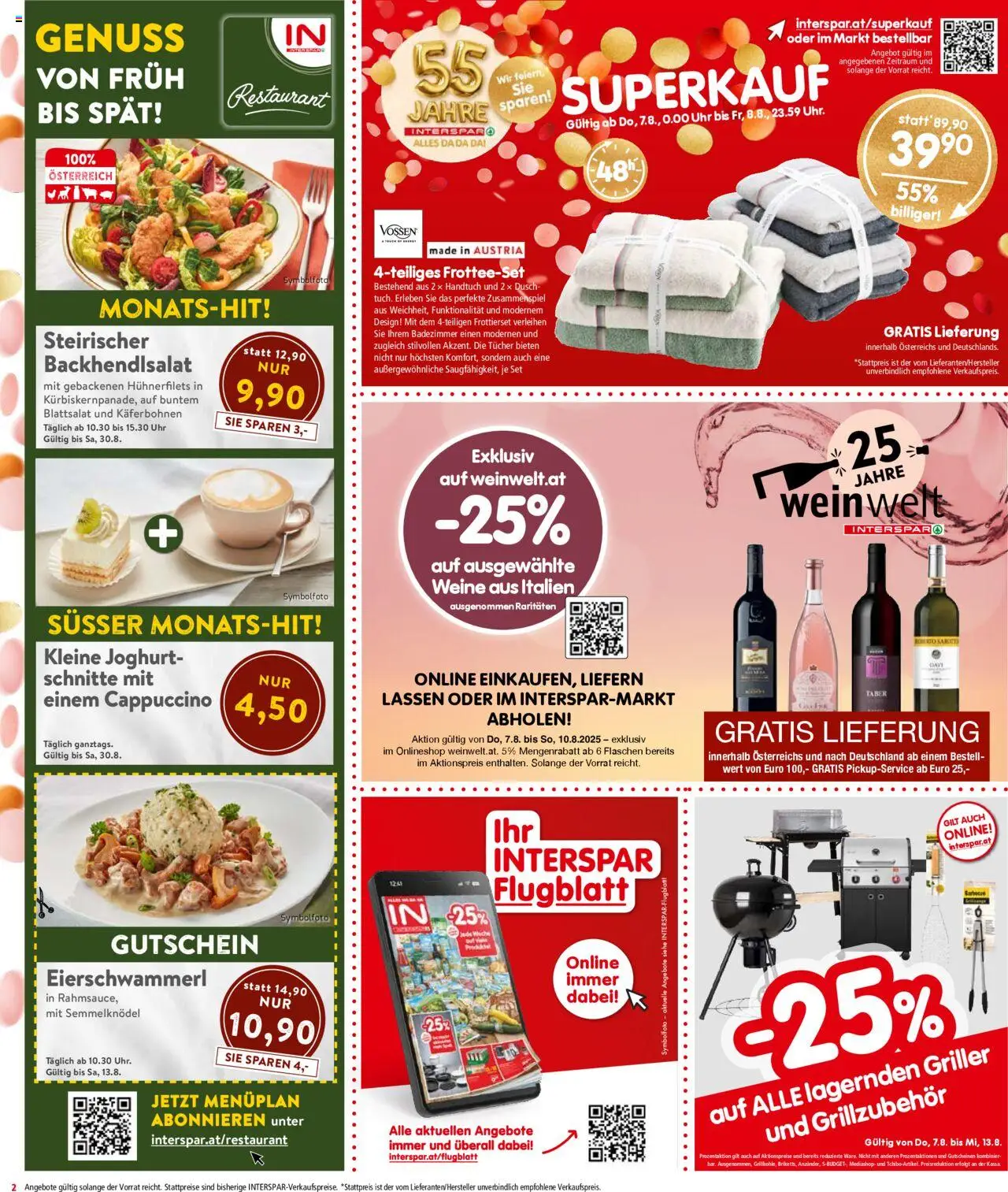 Interspar Flugblatt - Salzburg gültig ab 07.08.2025 | Seite: 2 | Produkte: Uhr, Joghurt