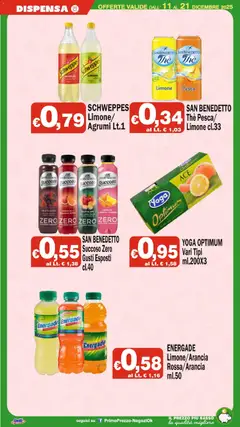 Anteprima del volantino Volantino Primo Prezzo	 valido a partire dal 11.12.2025 | Pagina: 10 | Prodotti: Acqua, Pesca, Uva, Arancia