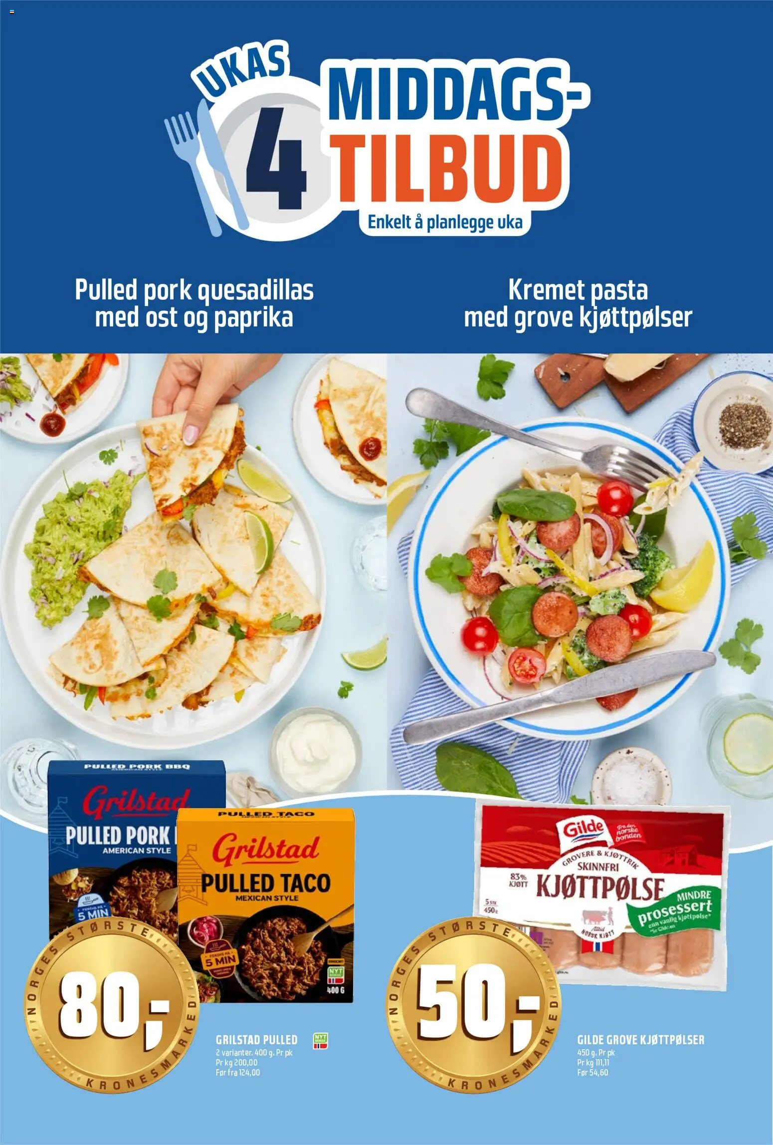 {H1} | Side: 8 | Produkter: Ost, Paprika, Taco, Kolasås