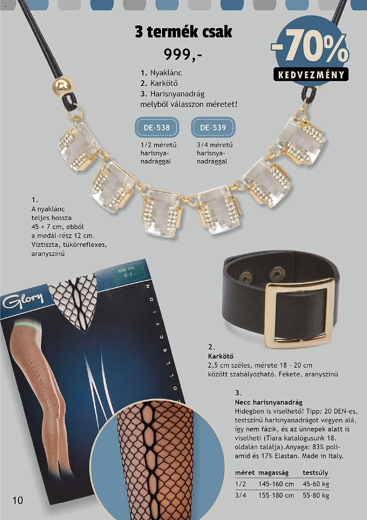 Betly akciós ujság - amely érvényes a következő dátumtól: 01.12.2025 | Oldal: 10 | Termékek: Harisnyanadrág, Harisnya, Karkötő