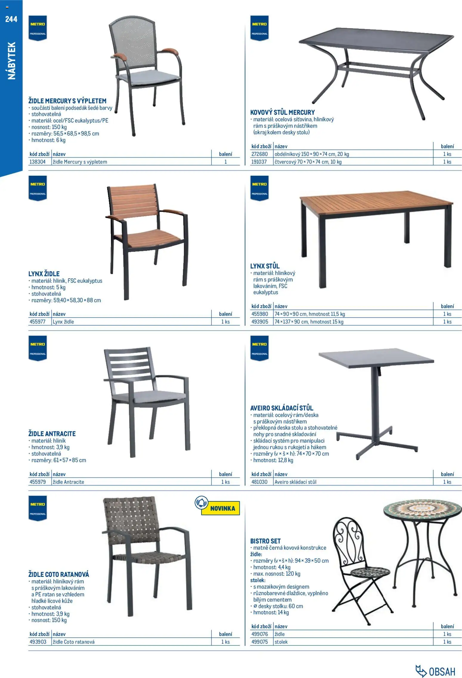 Makro leták - Gastro vybavení a zařízení od 01.02.2026 | Strana: 244 | Produkty: Eukalyptus, Nábytek, Stolek, Desky