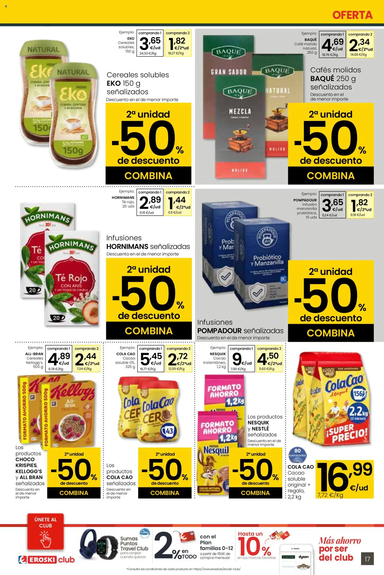 Eroski - Siempre a buen precio Center │ válido desde el 12.02.2026 | Página: 17 | Productos: Café, Café molido, Cereales, Té