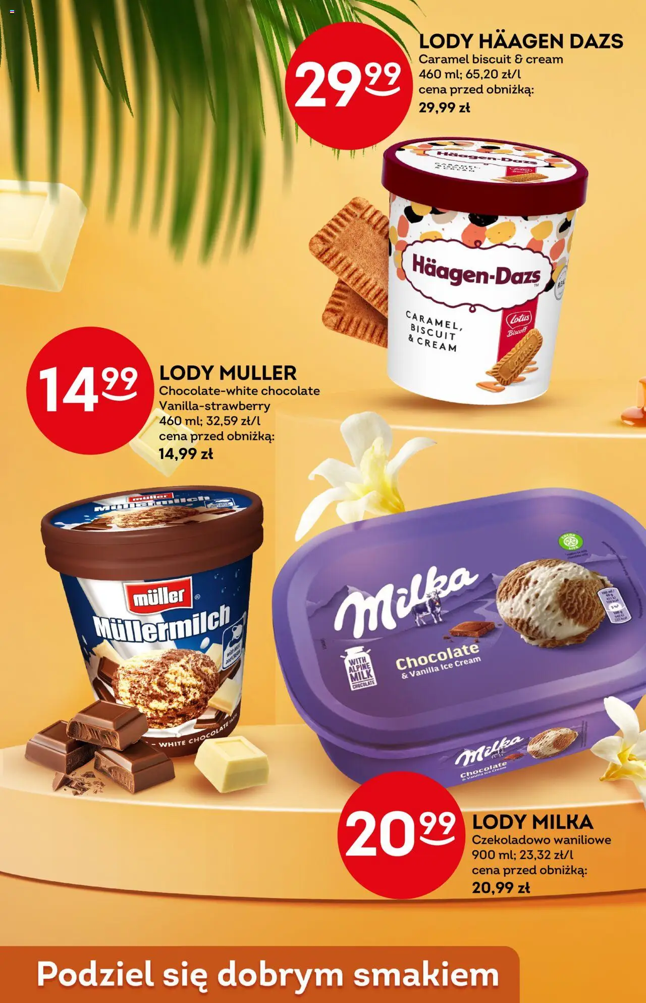 Żabka Gazetka - Lody od 10.09.2025 | Strona: 16 | Produkty: Milka, Haagen dazs, Lody
