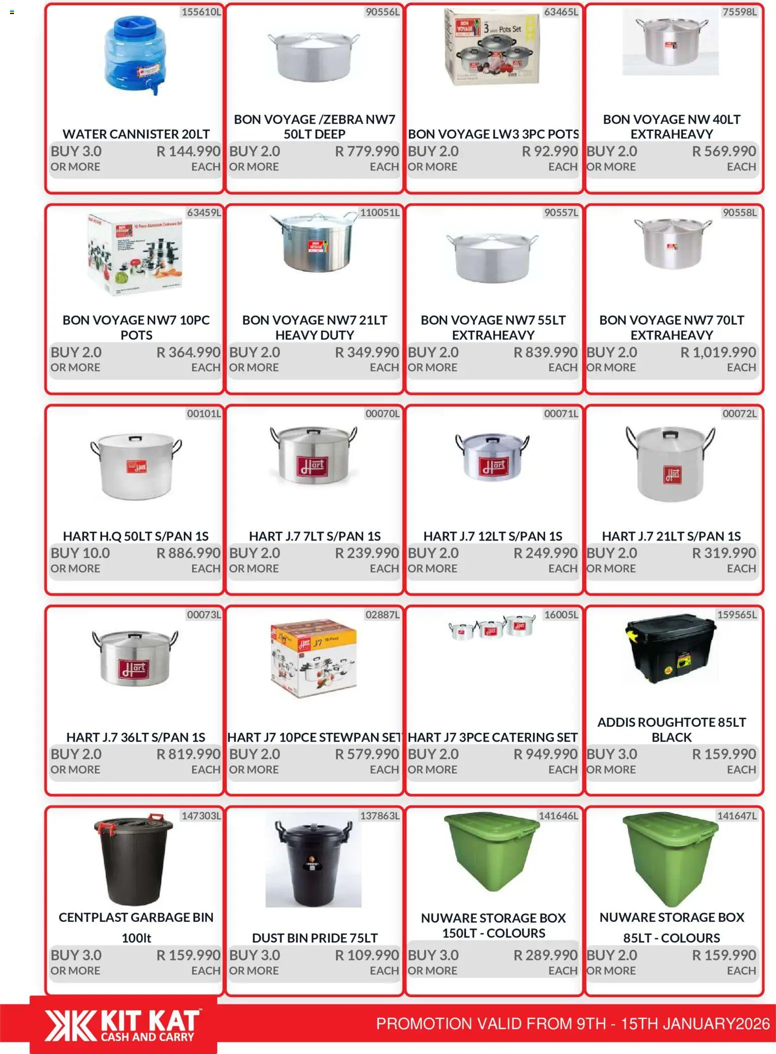 New KIT KAT Cash & Carry catalogue – valid from 09.01.2026 | Page: 33 | Products: Cannister, Box, Pots, Water