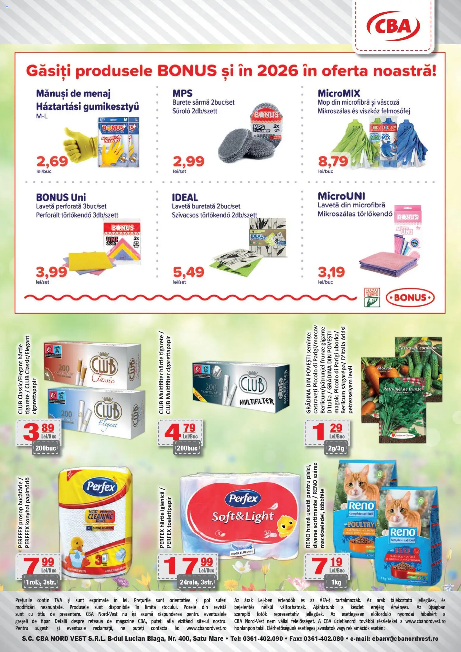 Noul catalog CBA – valabil de la 04.03.2026 | Pagină: 12 | Produse: Mănuși, Mop, Bucătărie, Semințe