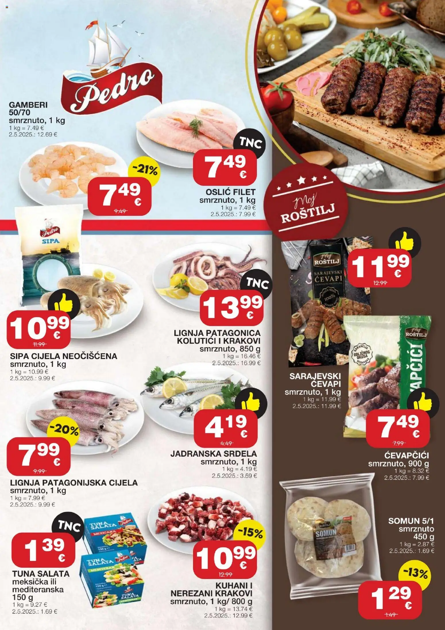 Stanić Diskont katalog | vrijedi od 05.03.2026 | Stranica: 9 | Proizvodi: Roštilj, Srdela, Salata, Ćevapčići