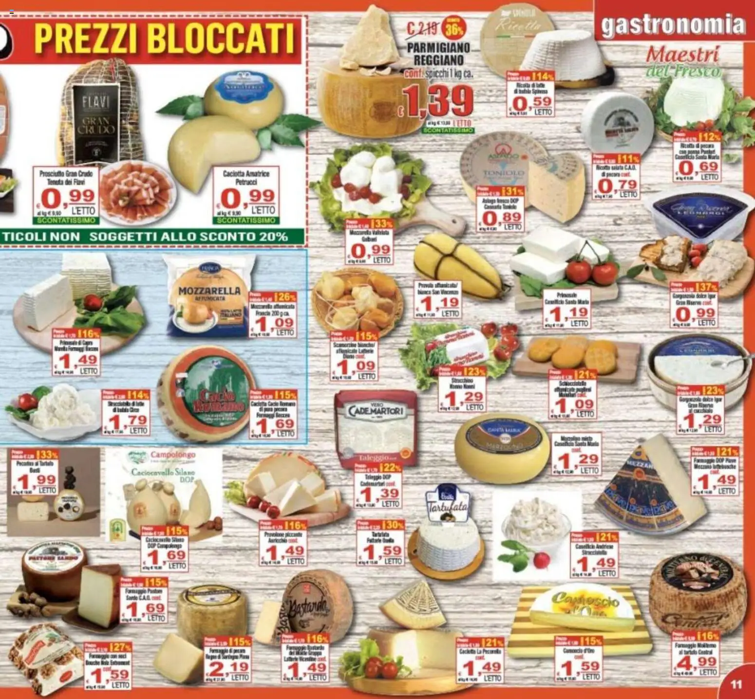 Volantino CTS del 16.12.2025 | Pagina: 11 | Prodotti: Mozzarella, Parmigiano, Letto, Gorgonzola
