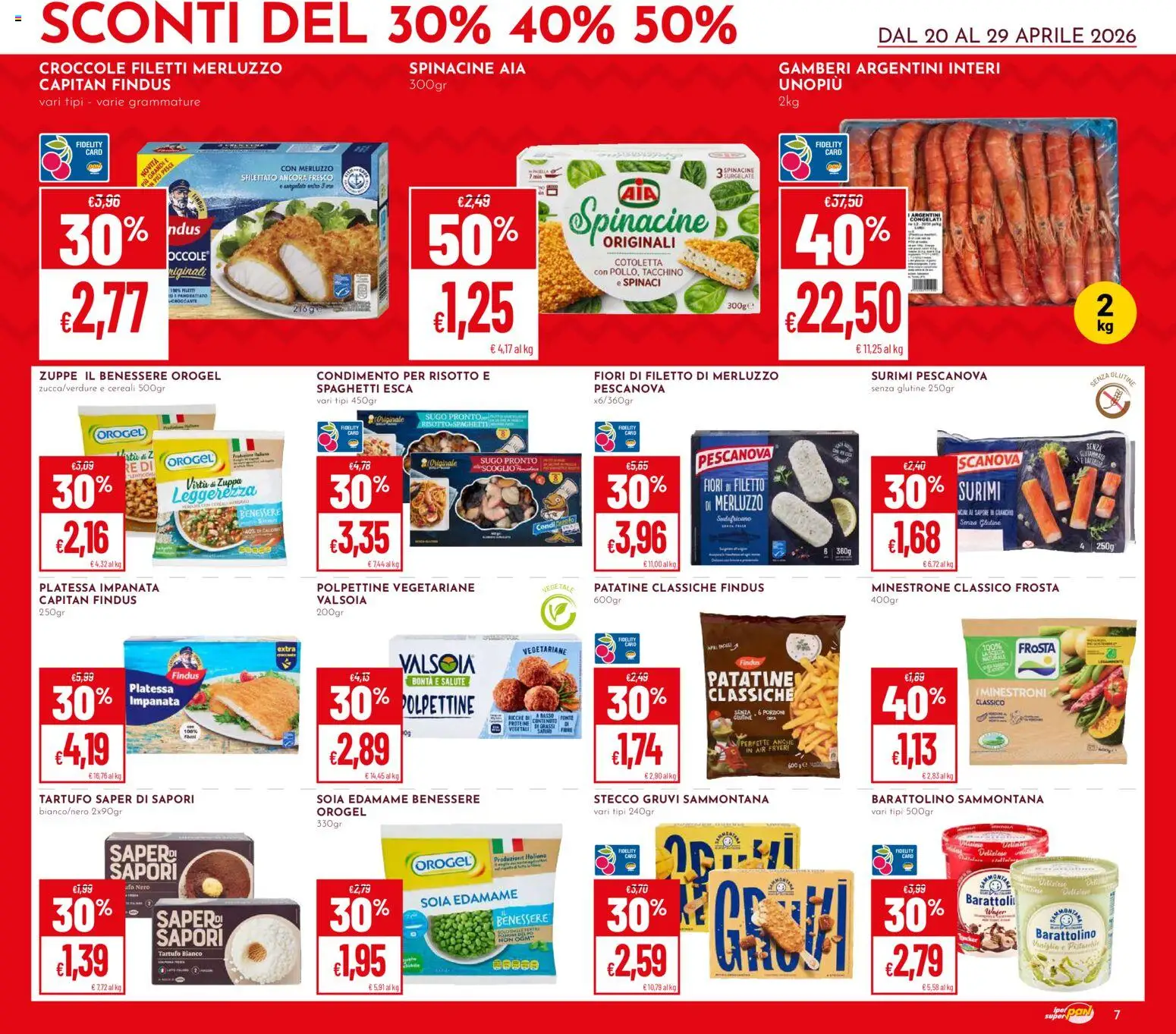 Volantino Pan del 20.04.2026 | Pagina: 7 | Prodotti: Tartufo, Merluzzo, Gamberi, Sugo