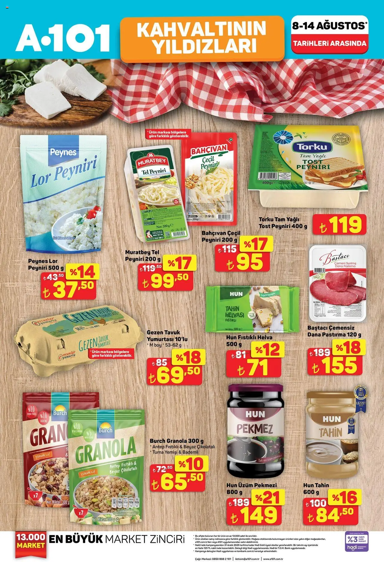 A101 Katalog - 08.08.2025 tarihinden itibaren geçerlidir | Sayfa: 6 | Ürünler: Yumurta, Badem, Su, Üzüm