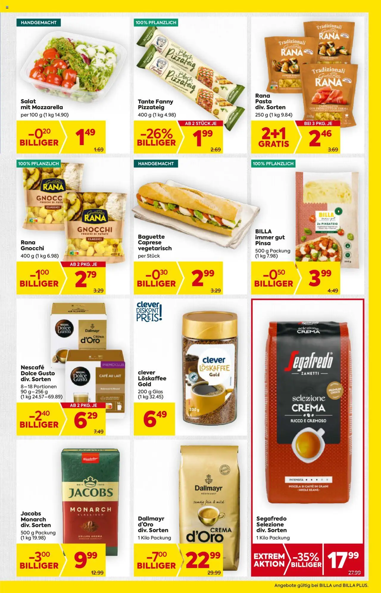 Billa Flugblatt gültig ab 14.08.2025 | Seite: 9 | Produkte: Pasta, Salat, Jääkaappipakastin