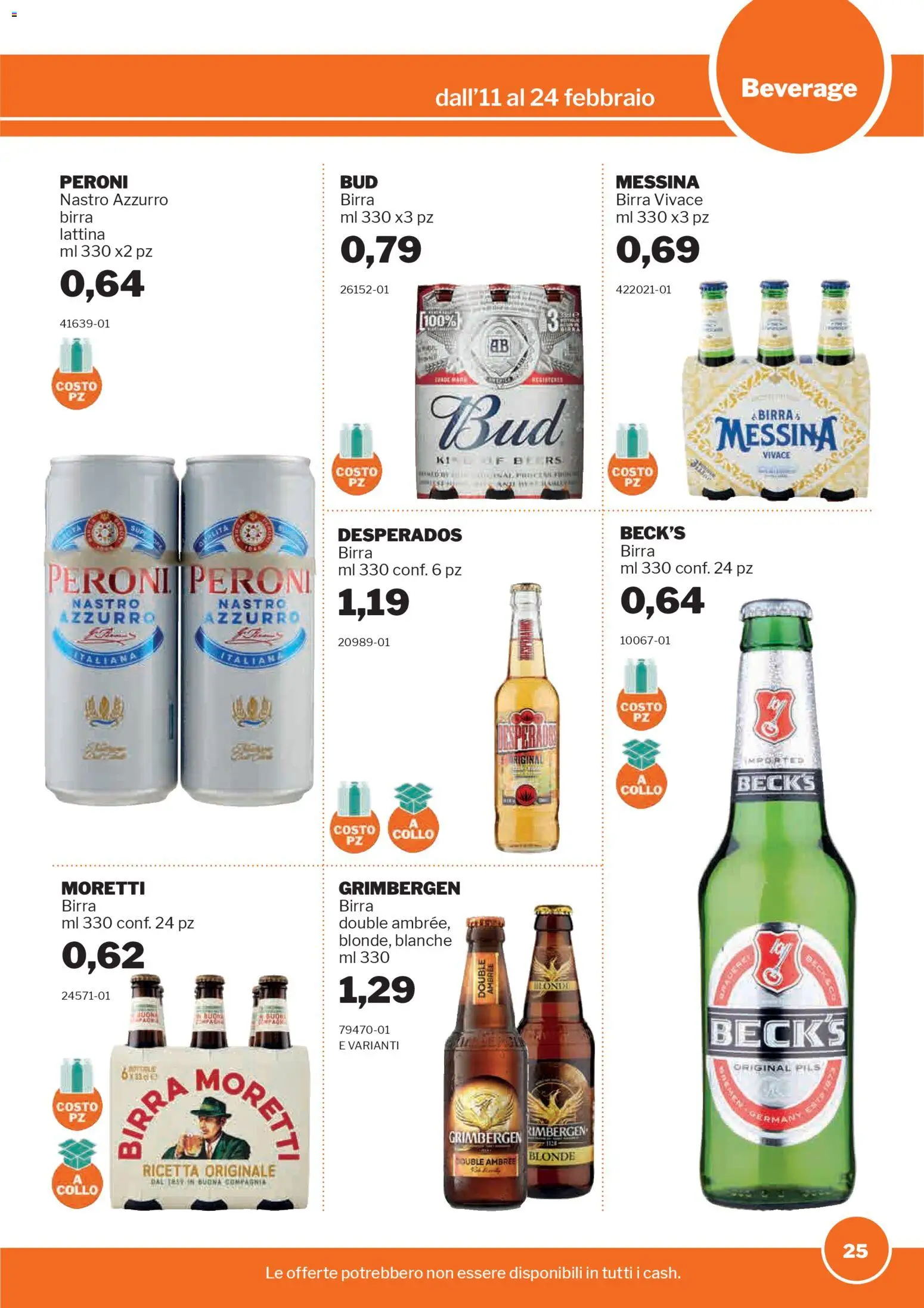 Volantino Sogegross del 11.02.2026 | Pagina: 25 | Prodotti: Birra, Pera