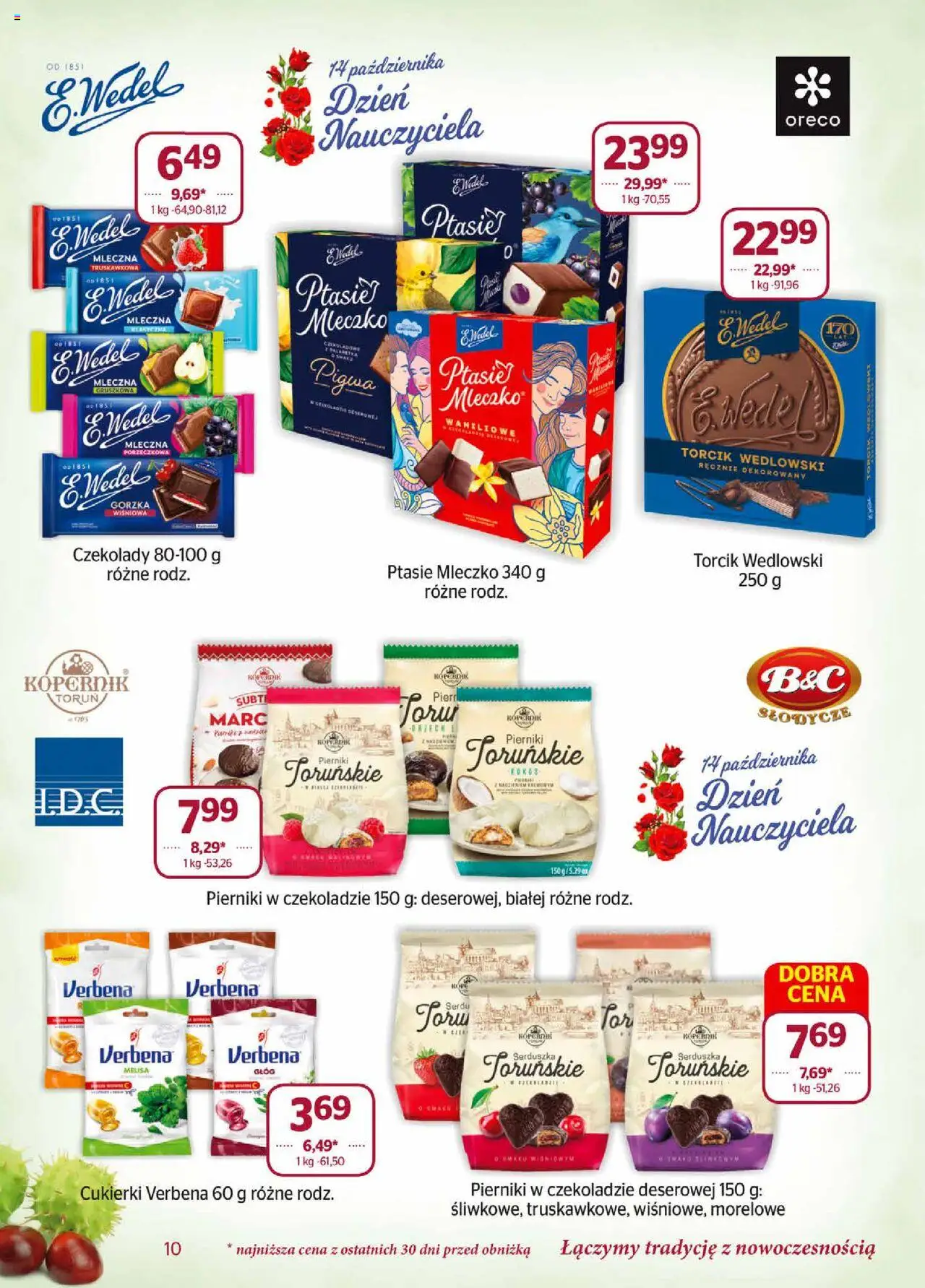Społem Gazetka od 01.10.2025 | Strona: 10 | Produkty: Czekolady, Słodycze, Pigwa, Cukierki