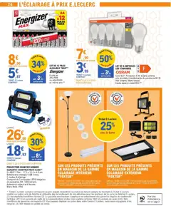 Brico E.Leclerc - Prévisualisation de Brico E.Leclerc - Bricolage valide à partir de 27.01.2026 | Page: 26 | Produits: USB, Batterie, Projecteur, Piles