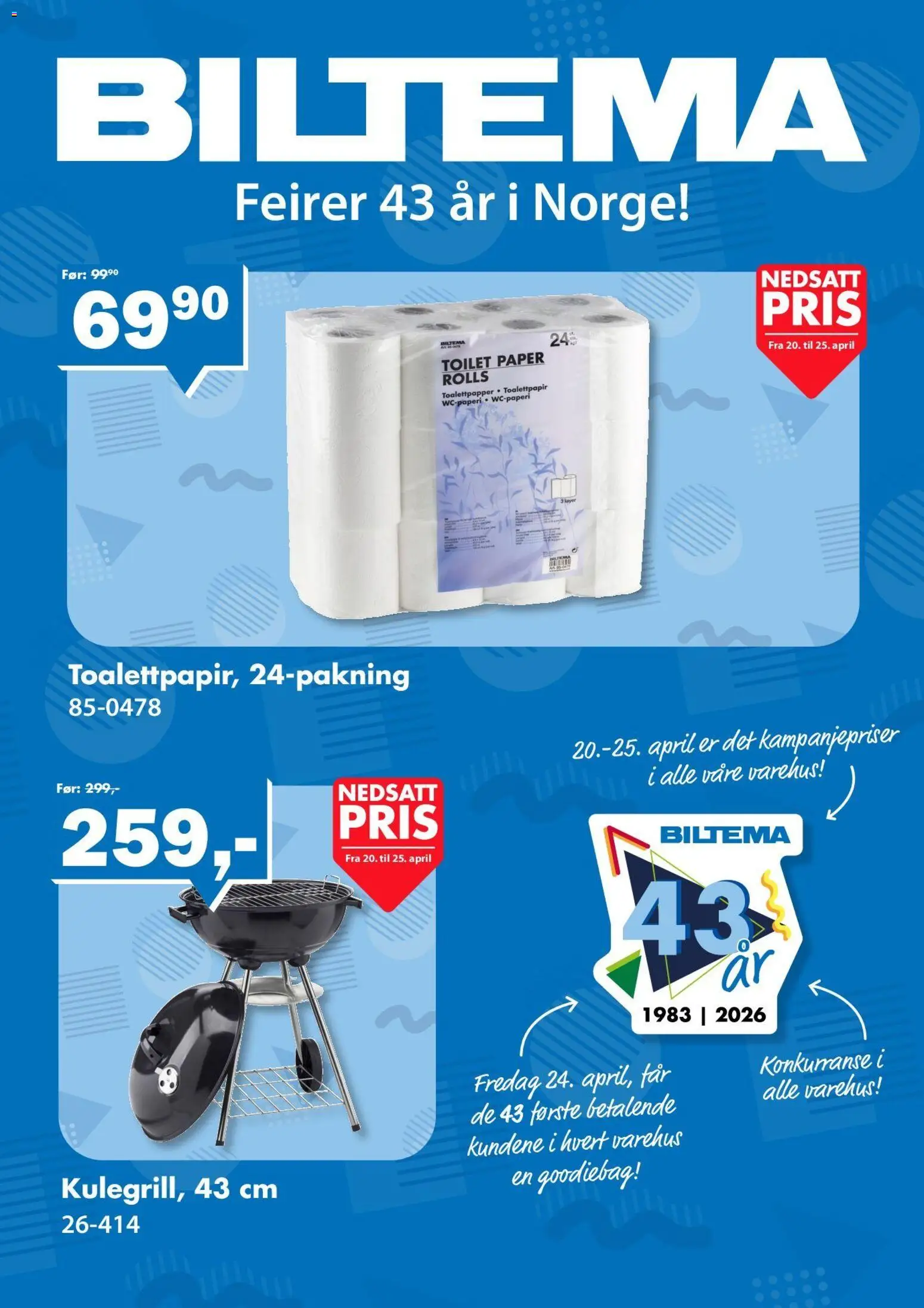 {H1} | Side: 1 | Produkter: Toalettpapir