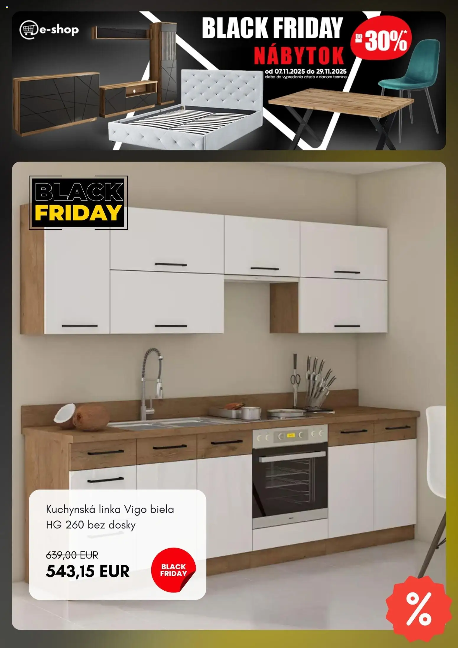 Nové Merkury Market akcie – leták je platný od 07.11.2025 | Strana: 5 | Produkty: Nábytok, Kuchynská linka