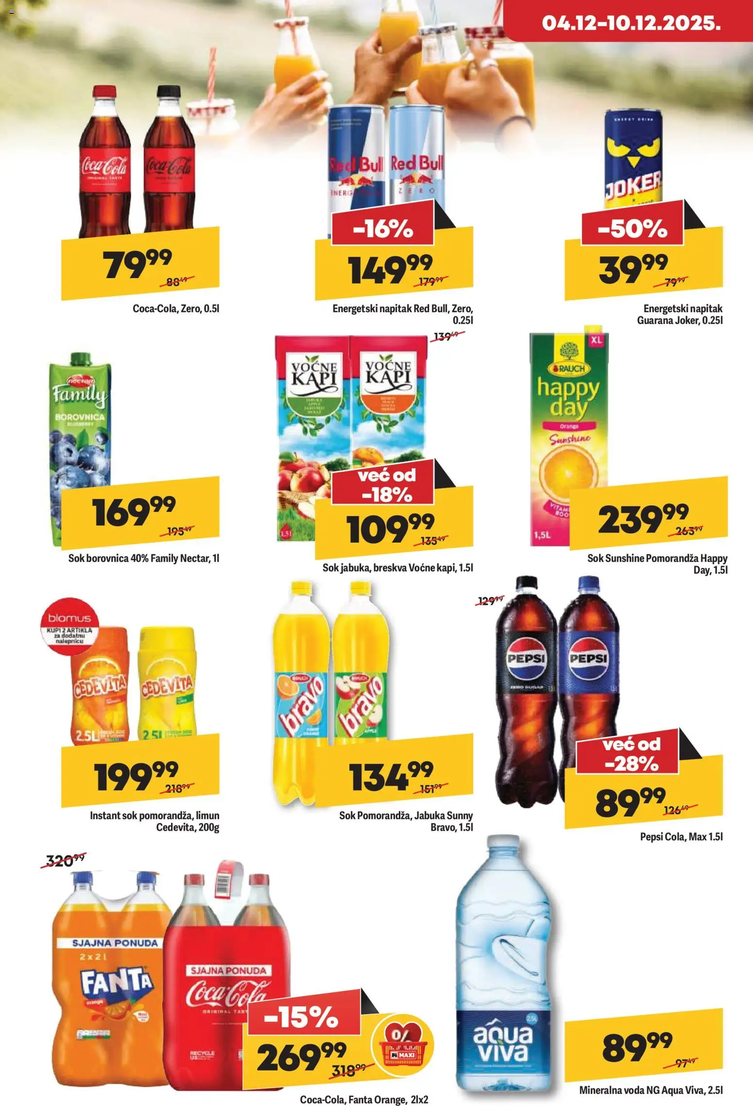 Maxi katalog - važi od 04.12.2025 | Strana: 20 | Proizvode: Coca Cola, Cedevita, Guarana, Pepsi