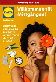 Lidl erbjudanden Mittgången - Förhandsvisning av reklamblad från butik Lidl aktuell från 12.03.2026