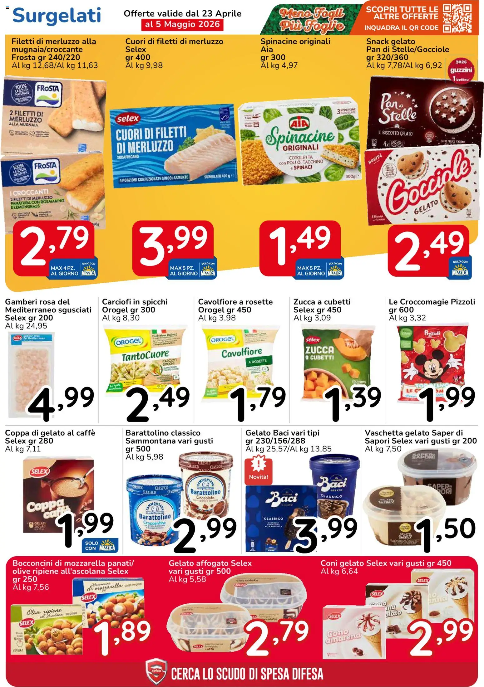 Volantino Famila del 23.04.2026 | Pagina: 21 | Prodotti: Caffè, Mozzarella, Spinaci, Carciofi