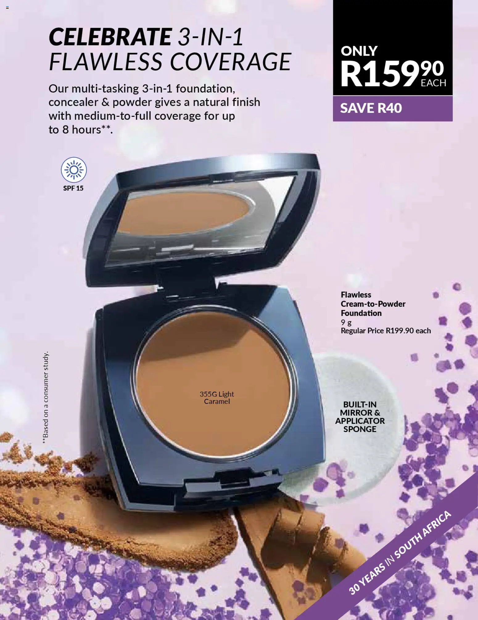 New Avon catalogue – valid from 01.01.2026 | Page: 13 | Products: Mirror, Foundation, Concealer, Caramel