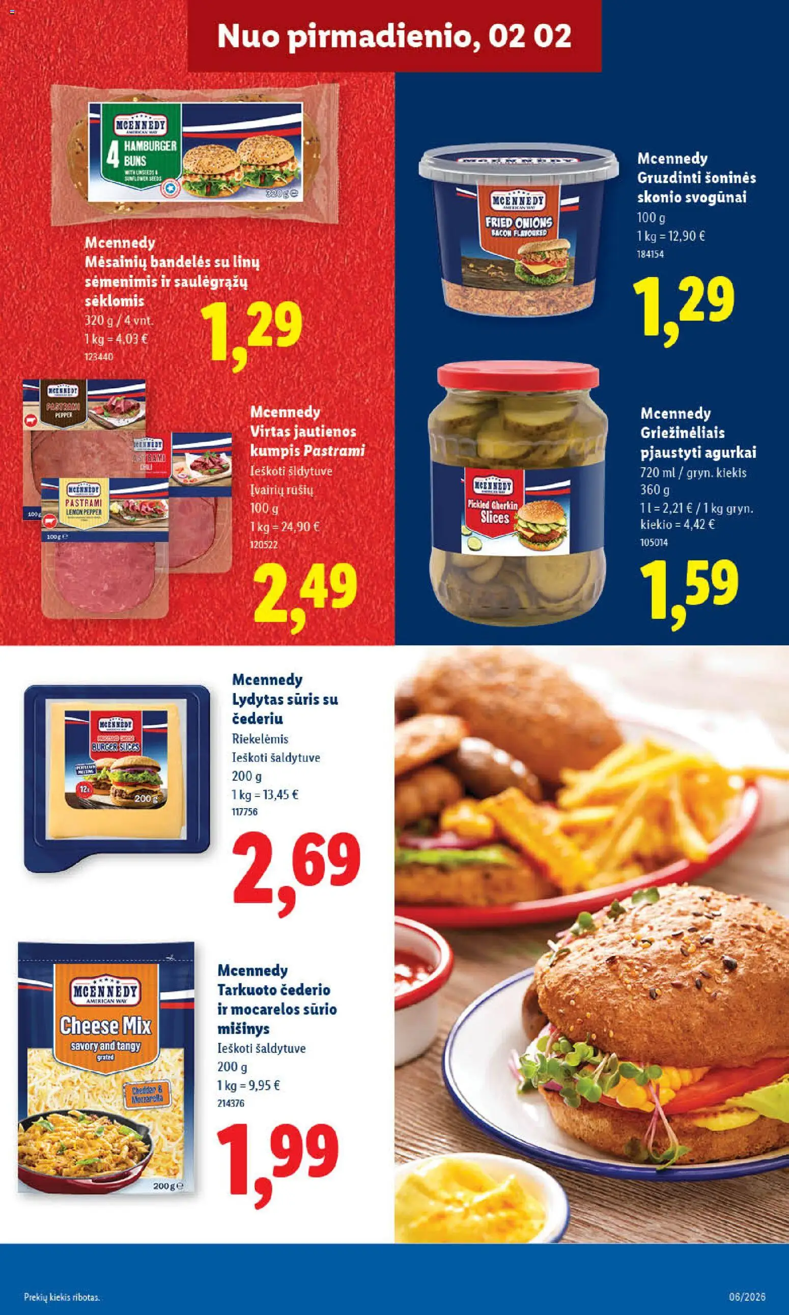 LIDL akcijos nuo 02.02.2026 | Puslapis: 11 | Prekių: Agurkai, Bandelės, Sūris, Kumpis
