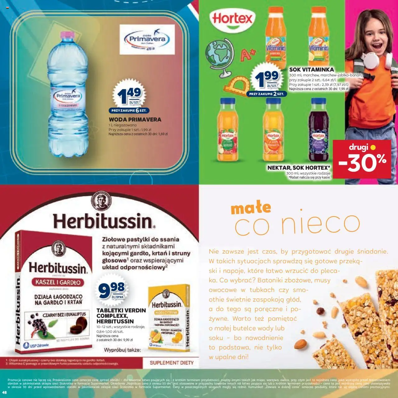 Stokrotka Gazetka - Witaj Szkoło od 13.08.2025 | Strona: 48 | Produkty: Stokrotka, Sok, Woda