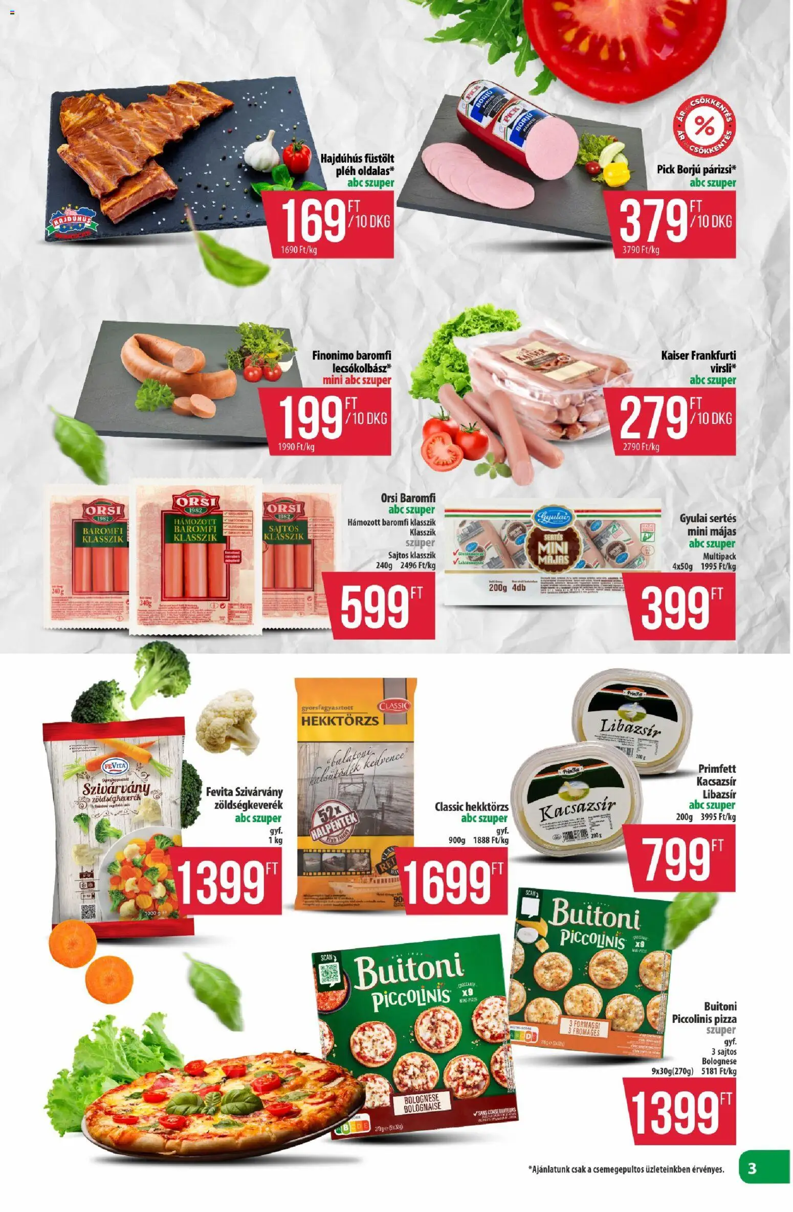 COOP akciós ujság - amely érvényes a következő dátumtól: 20.11.2025 | Oldal: 3 | Termékek: Zöldségkeverék, Pick, Libazsír, Kacsazsir