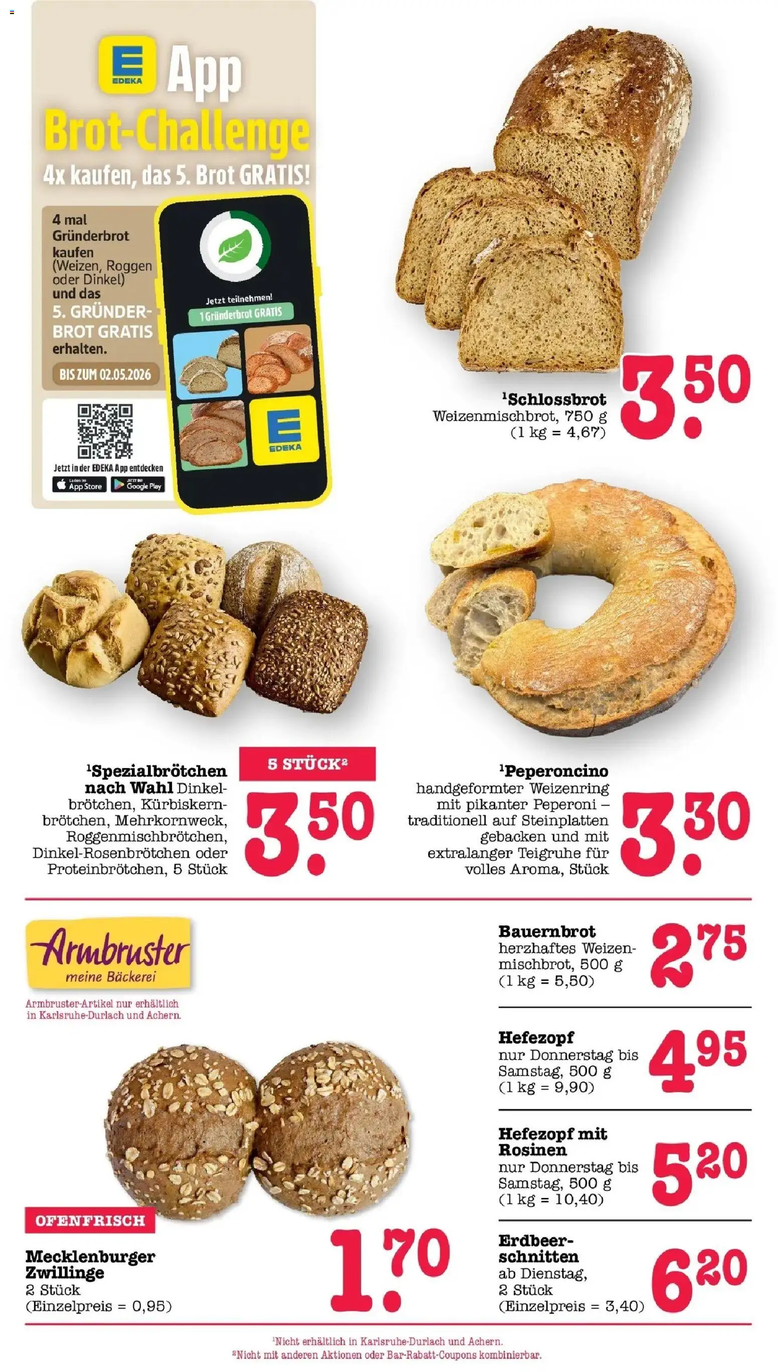 E center Prospekt Sinzheim	 – gültig ab 05.04.2026 | Seite: 15 | Produkte: Bäckerei, Rosinen, Brot
