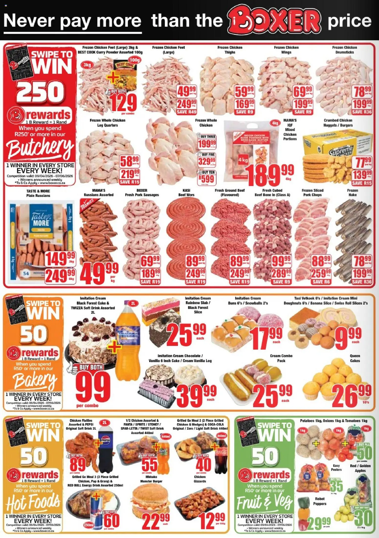 New Boxer catalogue – valid from 09.04.2026 | Page: 2 | Products: Cake, Gravy, Curry powder, Fruit