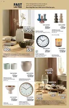 Forhåndsvisning av JYSK kundeavis gyldig fra 22.09.2025 | Side: 20 | Produkter: Glass, Batteri, Vase, Duftlys