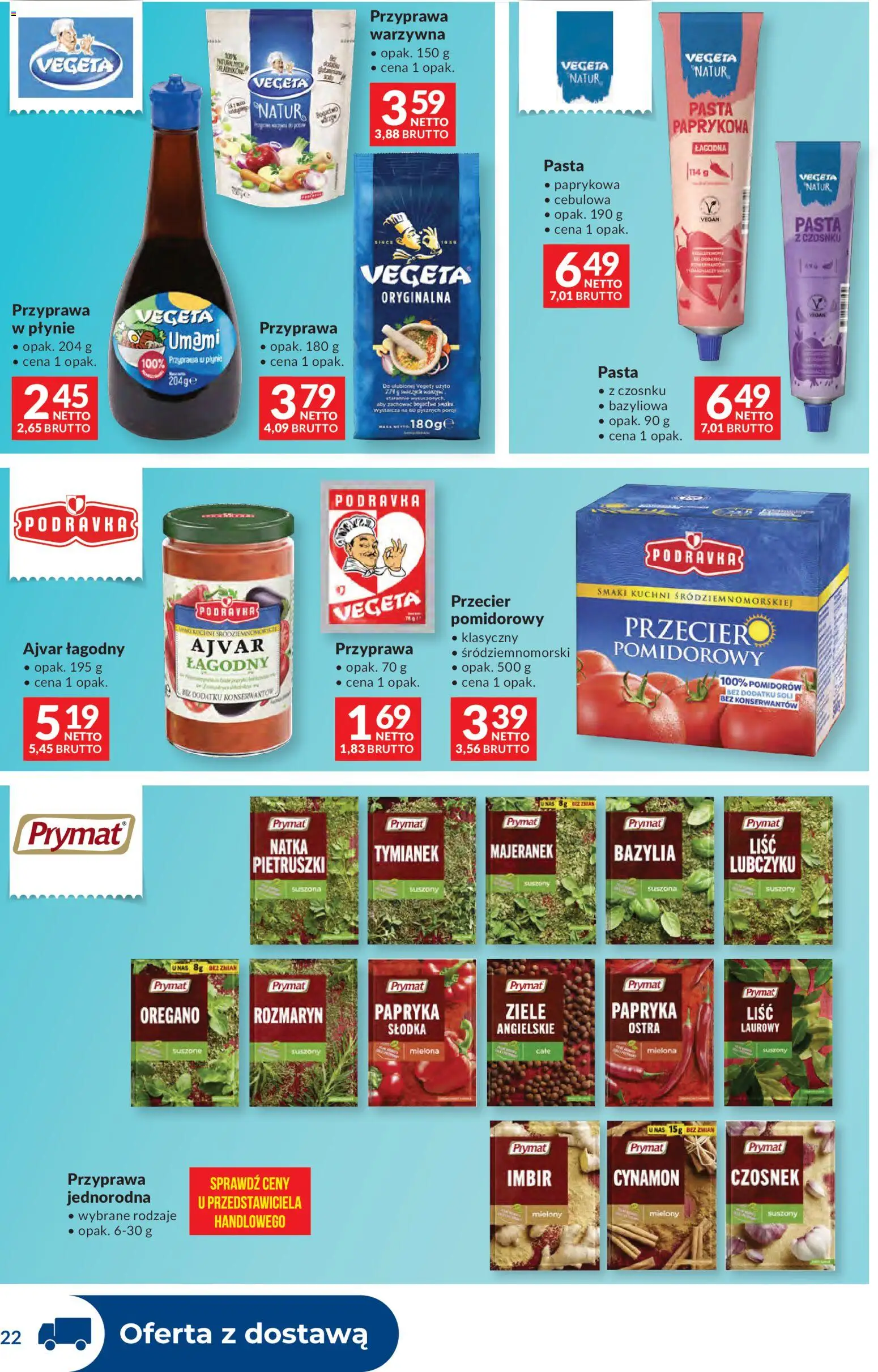 Makro Gazetka - Dystrybucja do sklepów od 07.01.2026 | Strona: 22 | Produkty: Imbir, Rozmaryn, Oregano, Ajvar