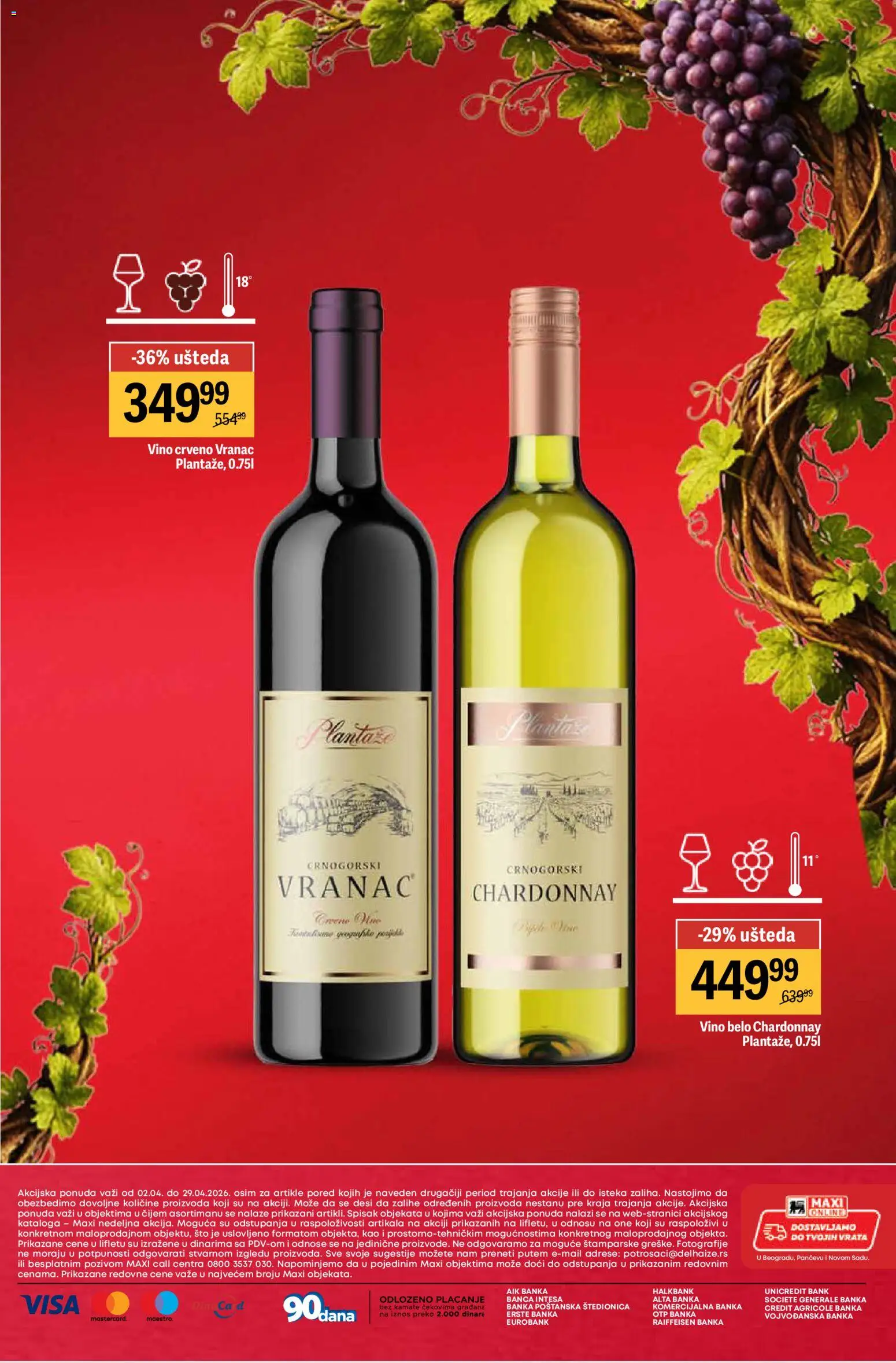 Maxi katalog - važi od 02.04.2026 | Strana: 32 | Proizvode: Vranac, Sto, Vrata, Vino