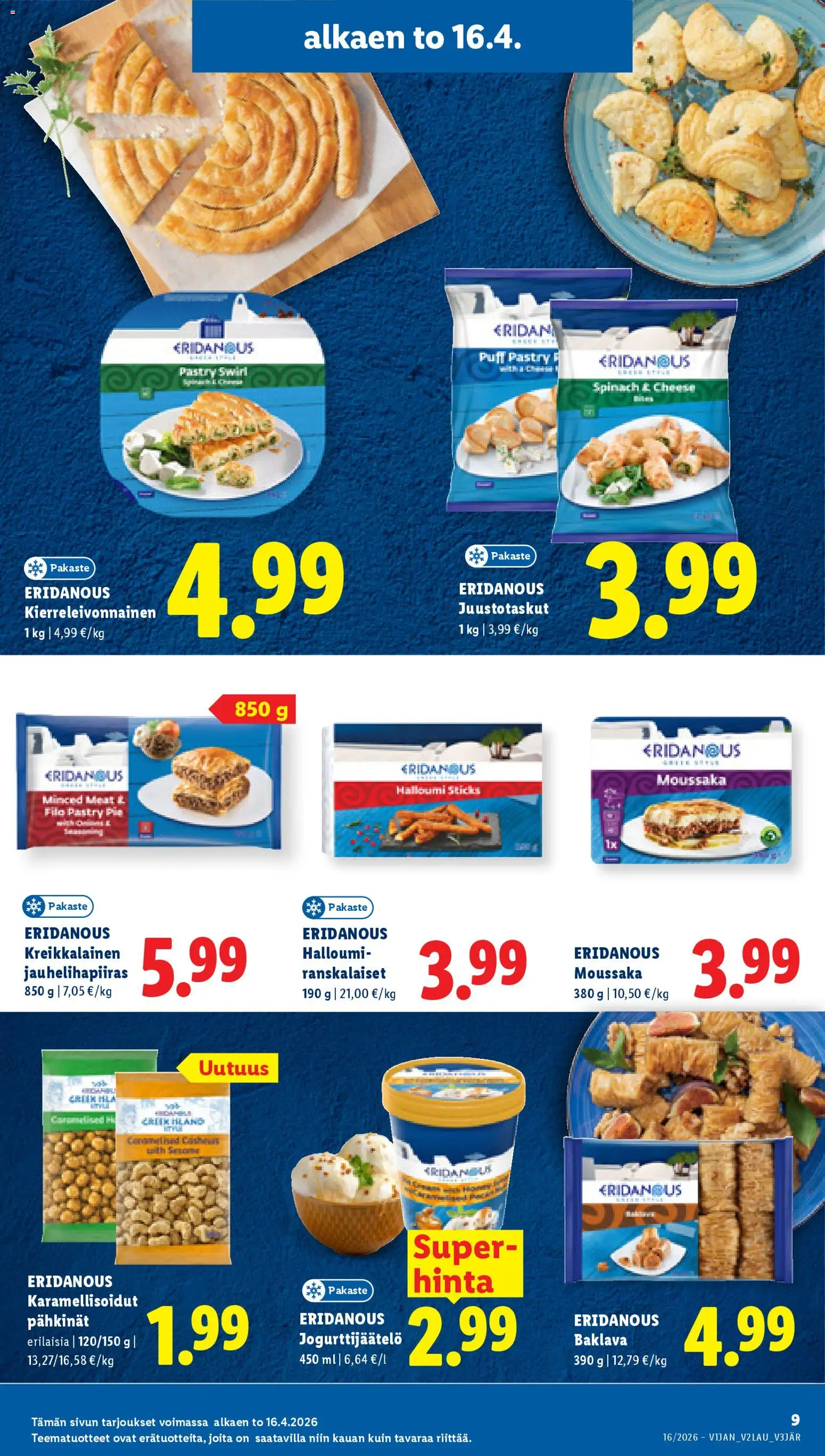 Lidl tarjoukset - Helsinki – voimassa 16.04.2026 alkaen | Sivu: 10 | Tuotteet: Halloumi, Pähkinät