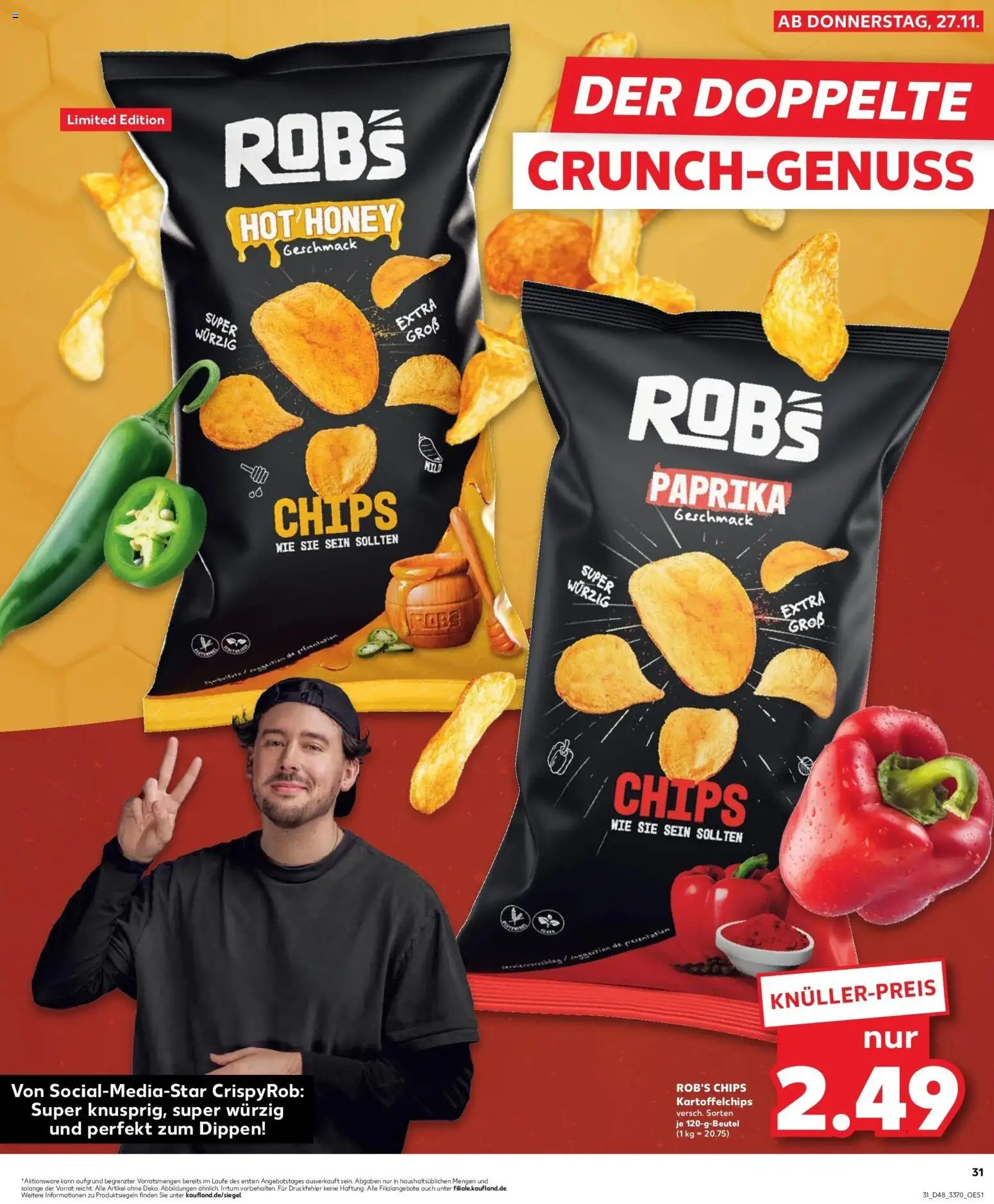 Kaufland prospekt Döbeln	 – gültig ab 27.11.2025 | Seite: 31 | Produkte: Paprika, Chips