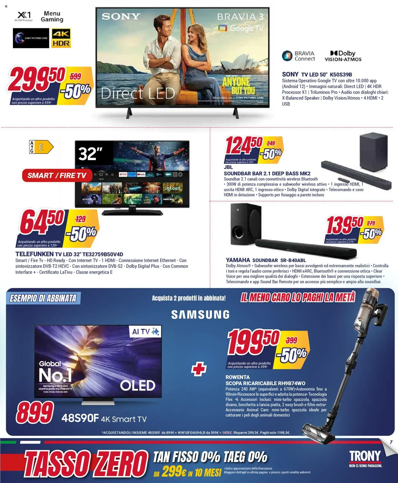 Volantino Trony del 04.12.2025 | Pagina: 7 | Prodotti: Telecomando, Scopa, Audio, Speaker