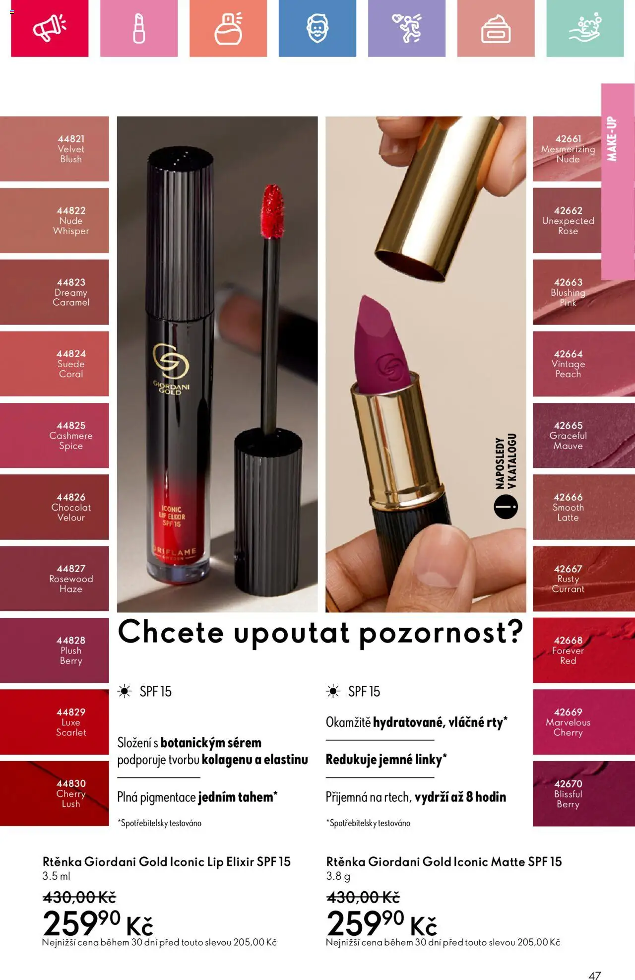 Oriflame katalog č.08/2025 od 25.05.2025 | Strana: 47 | Produkty: Makeup, Velvet, Rtěnka