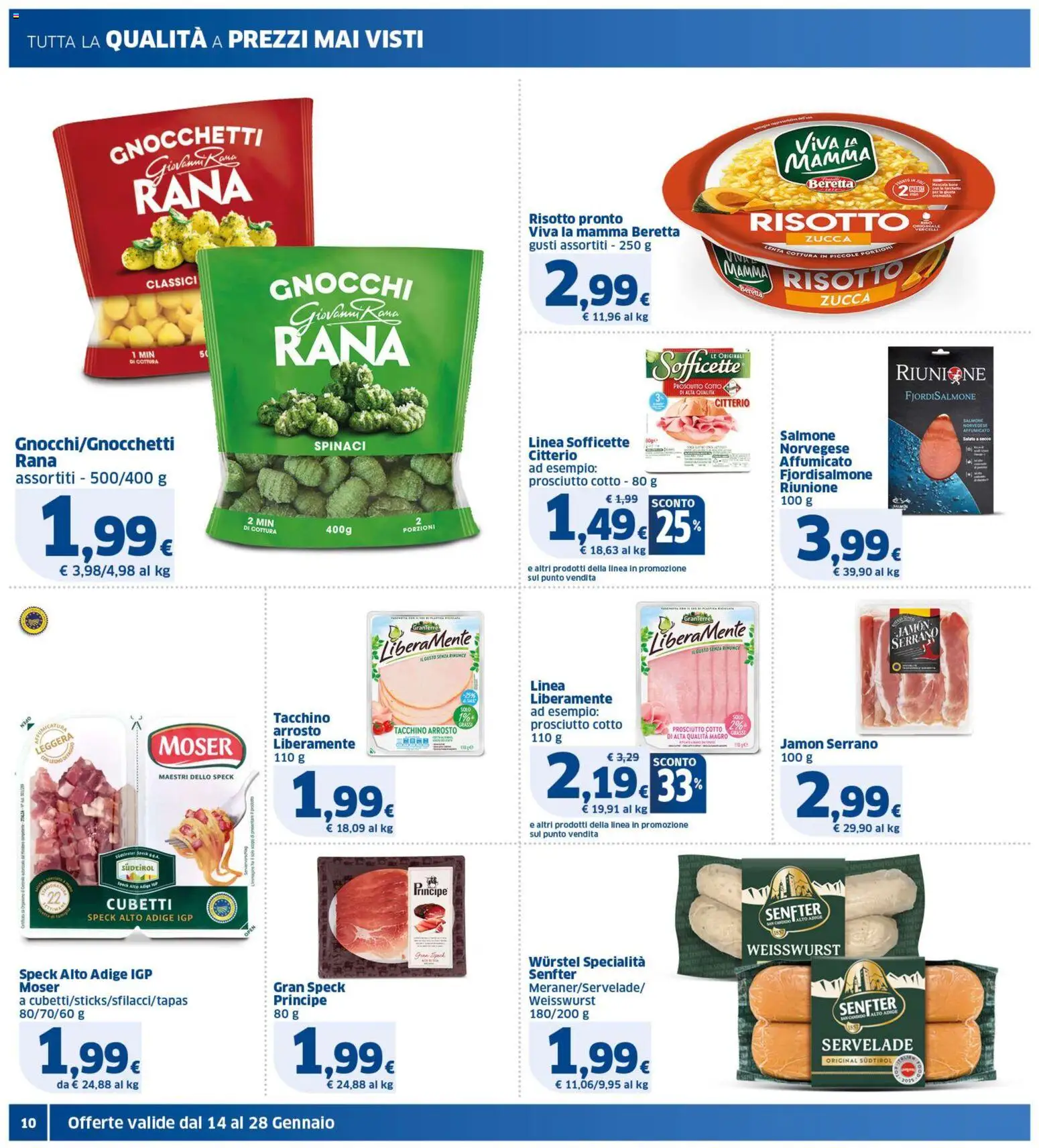Volantino SIGMA del 14.01.2026 | Pagina: 10 | Prodotti: Speck, Prosciutto Cotto, Wurstel, Zucca