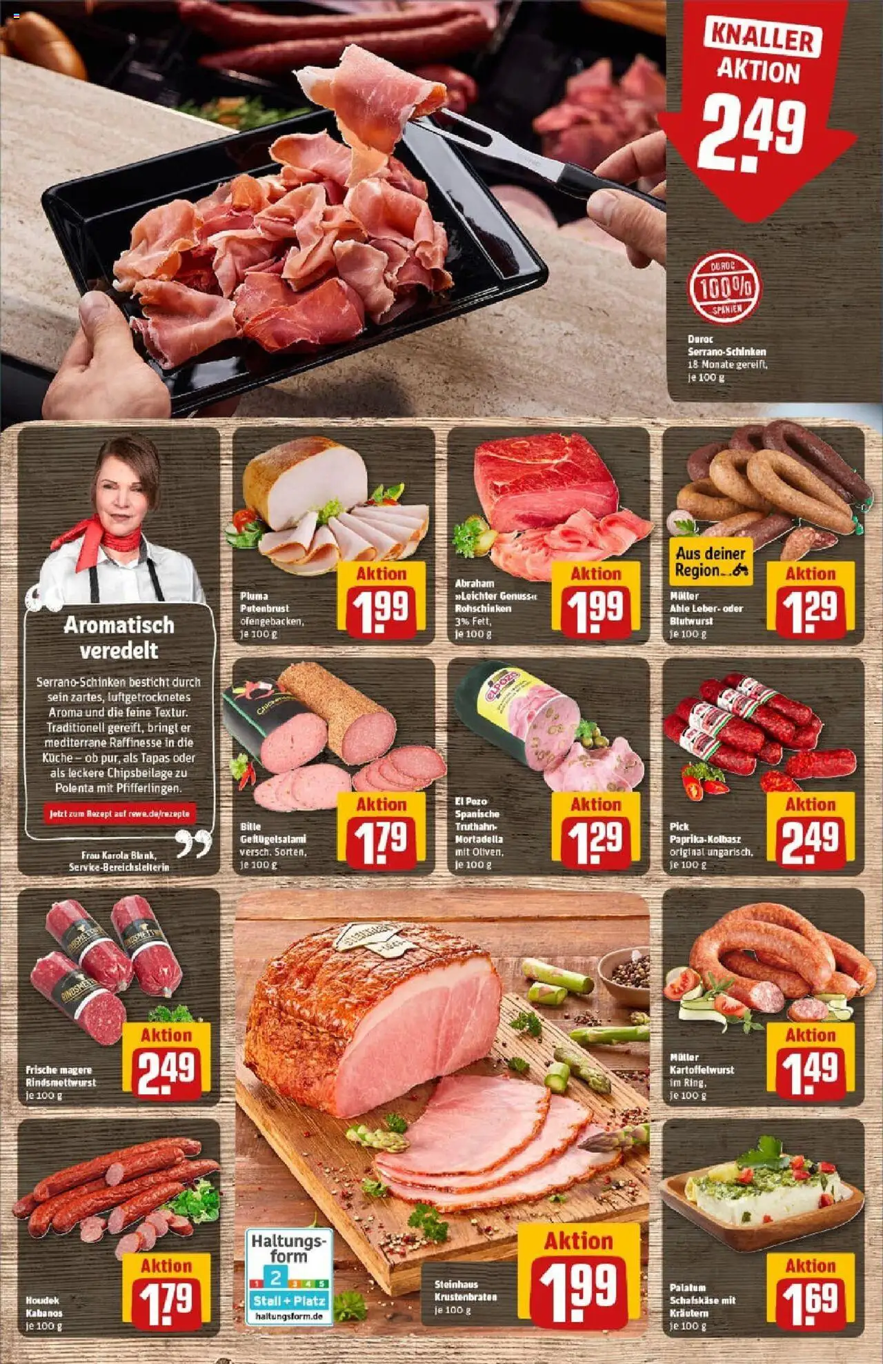 Rewe prospekt Michelstadt	 - gültig ab dem 13.07.2025 | Seite: 10 | Produkte: Küche, Krustenbraten, Serrano schinken, Schafskase