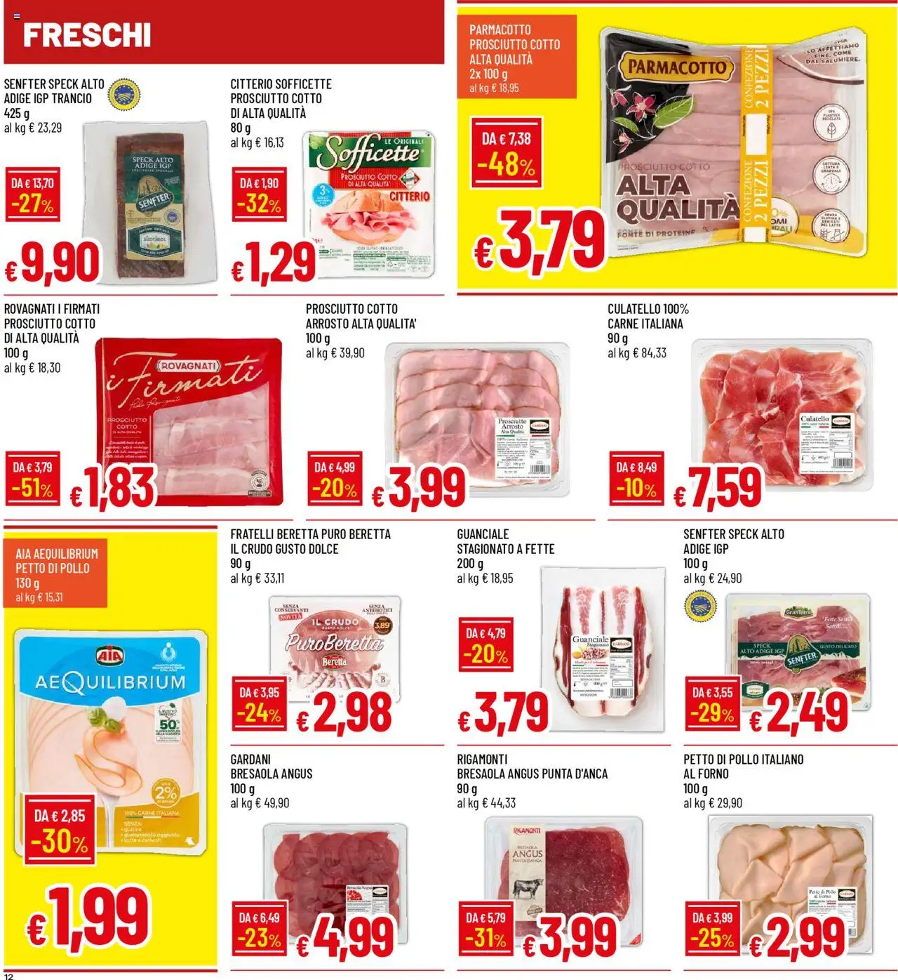 Volantino Famila del 20.10.2025 | Pagina: 12 | Prodotti: Arrosto, Bresaola, Prosciutto, Forno