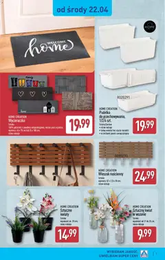 Pogląd oferty "Aldi gazetka - Hity od Środy i od Soboty" - ważna od 22.04.2026 | Strona: 7 | Produkty: Pasek, Wycieraczka, Wieszak, Kwiaty