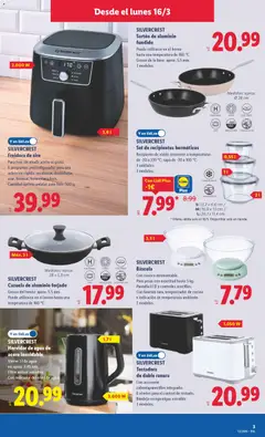 Vista previa Lidl folleto de bazar válido desde el 16.03.2026 | Página: 7 | Productos: Aceite, Pan, Cocina, Bandeja
